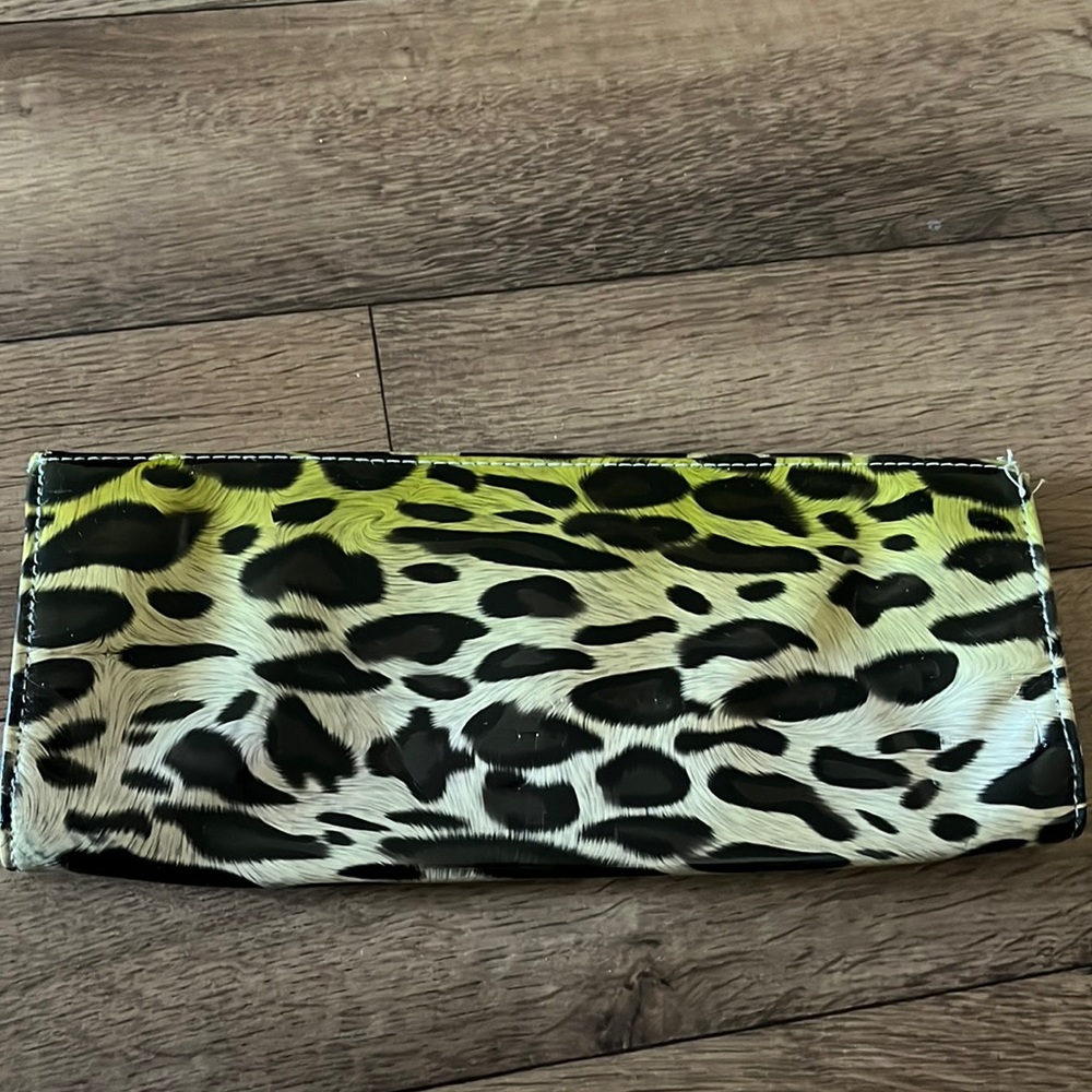 Animal print clutch bag